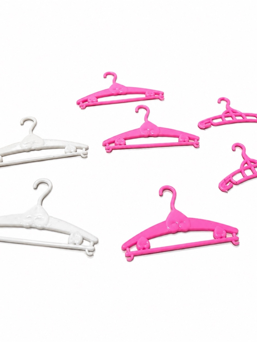 Vintage Barbie Doll Clothes Hangers Lot Pink White Fashion Accessories